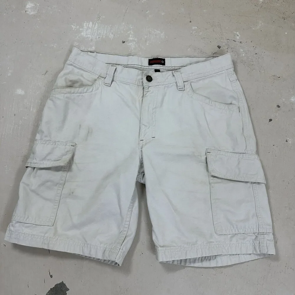 Wolverine Shorts 34 Khaki Cargo Work Cotton Canvas Men’s Durable